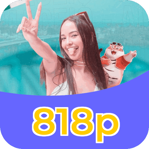 Interface do aplicativo 818p mostrando jogos disponíveis no iOS e Android